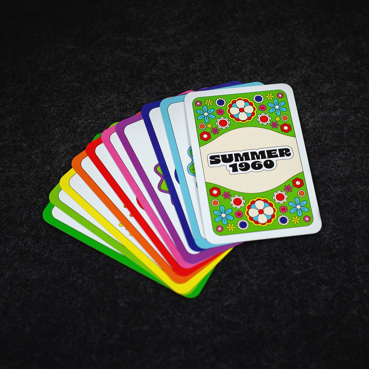 eventail de cartes summer pour montrer les differentes couleurs