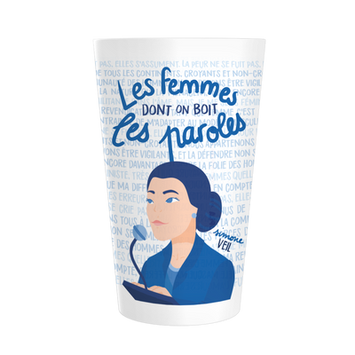 Gobelet - Simone Veil - "Les Femmes dont on boit les paroles" - Topla - apprendre en s'amusant