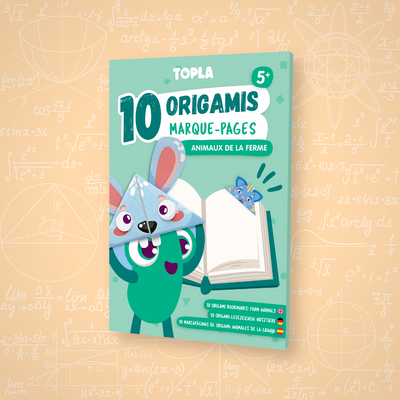 10 Origamis marque-pages Animaux de la ferme - Topla