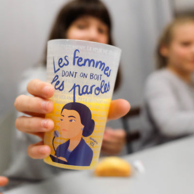 Gobelet - Simone Veil - "Les Femmes dont on boit les paroles" - Topla - apprendre en s'amusant