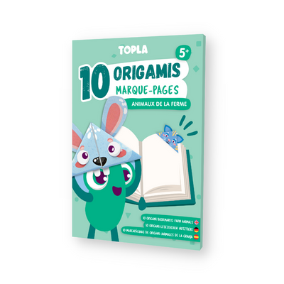 10 Origamis marque-pages Animaux de la ferme - Topla